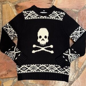 UO Schott Bros. "Jolly Roger" Fairisle Skull Sweater